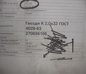 Гвозди К 2,0x32 ГОСТ 4028-63 - фотография 1