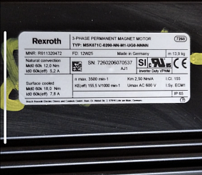 Электродвигатель Bosch Rexroth MSK071C-0200-NN-M1-UG0-NNNN арт. R911320472 - фотография 2